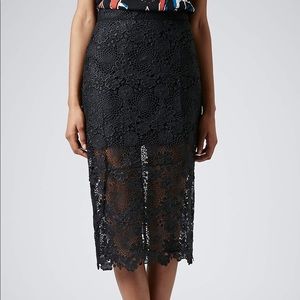 Top Shop Lace Pencil Skirt